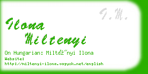 ilona miltenyi business card